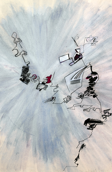 Calligraphies, Dessin à l'encre sur papier